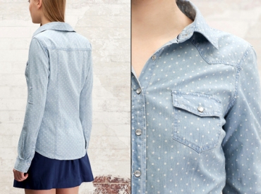 Chemise en jean à pois Stradivarius