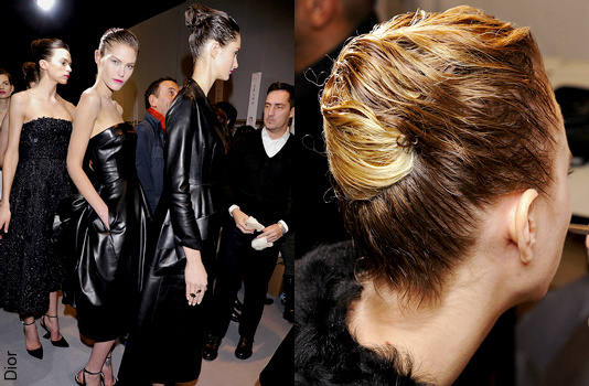 Effet cheveux mouillés - Défilé Dior