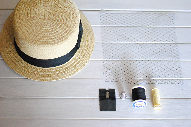 Le canotier voilette - Matériel