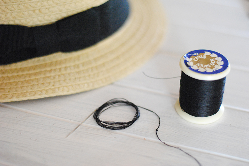 Le canotier voilette - Etape 1