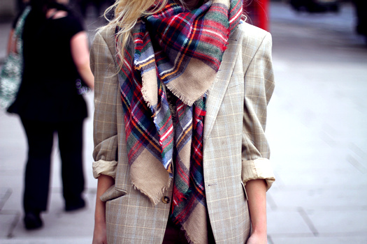 Écharpe à carreaux Zara