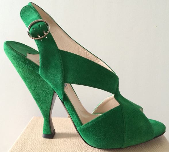 Sandales vertes Prada