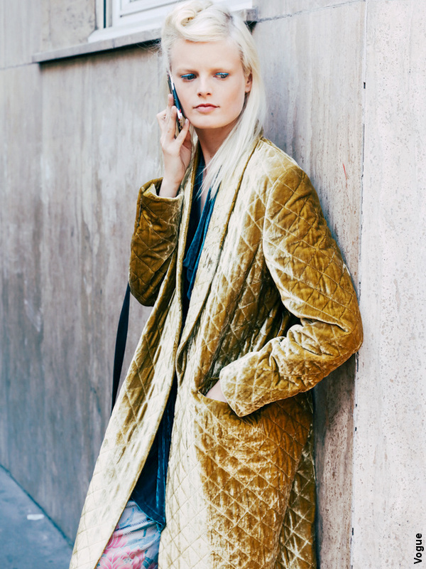 Manteau matelassé jaune