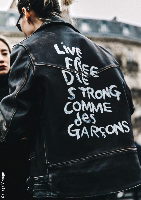 Veste en cuir Comme des Garçons