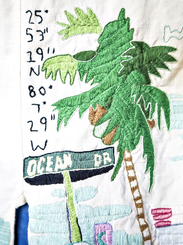 Chemise brodée Kilomètre