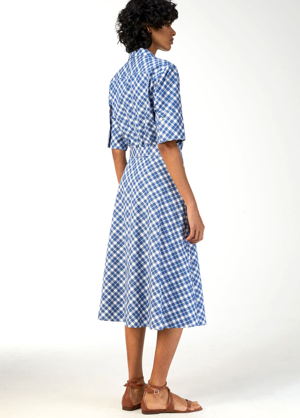 Robe portefeuille à carreaux