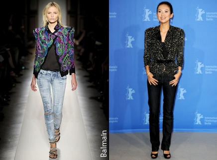 Défilé Balmain et Zhang Ziyi