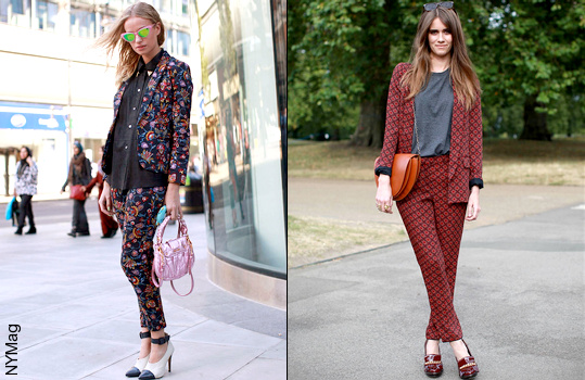 Le tailleur-pantalon imprimé