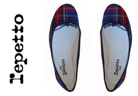 Ballerines Repetto imprimé tartan
