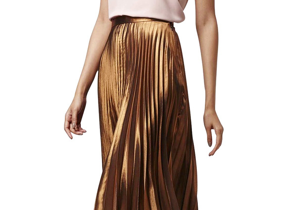 Wanted : une jupe midi plissé lamée