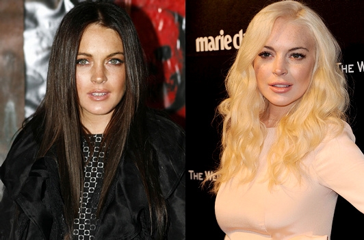 Lindsay Lohan de brune à blonde
