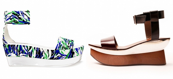 Sandales à plateaux