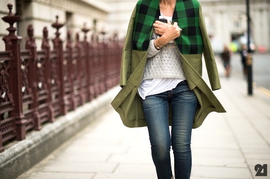 Manteau bi-matières