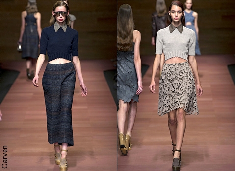 Taille haute + pull cropped