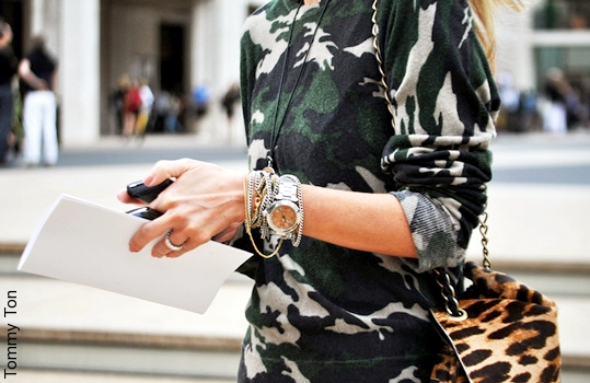 Léopard + imprimé militaire