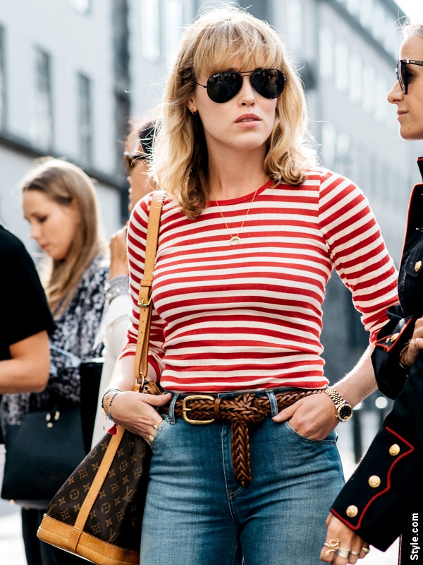 Marinière rouge et blanche