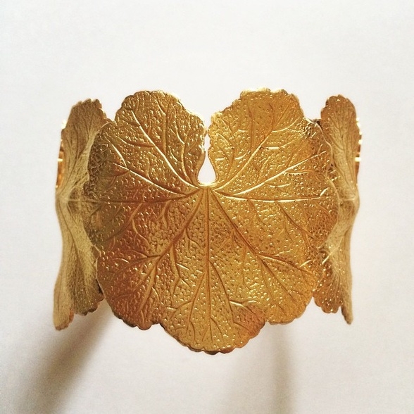 Bracelet manchette doré à l'or fin