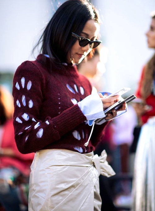 Jupe en vinyle blanche