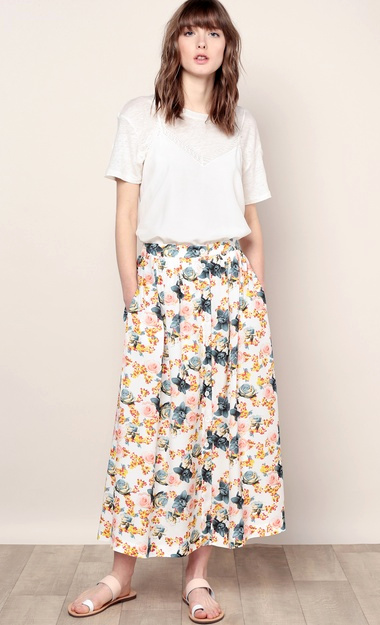 Jupe longue imprimé fleuri