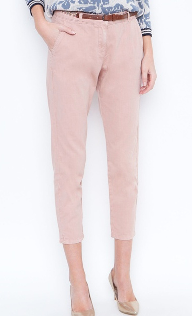 Pantalon carotte rose pâle