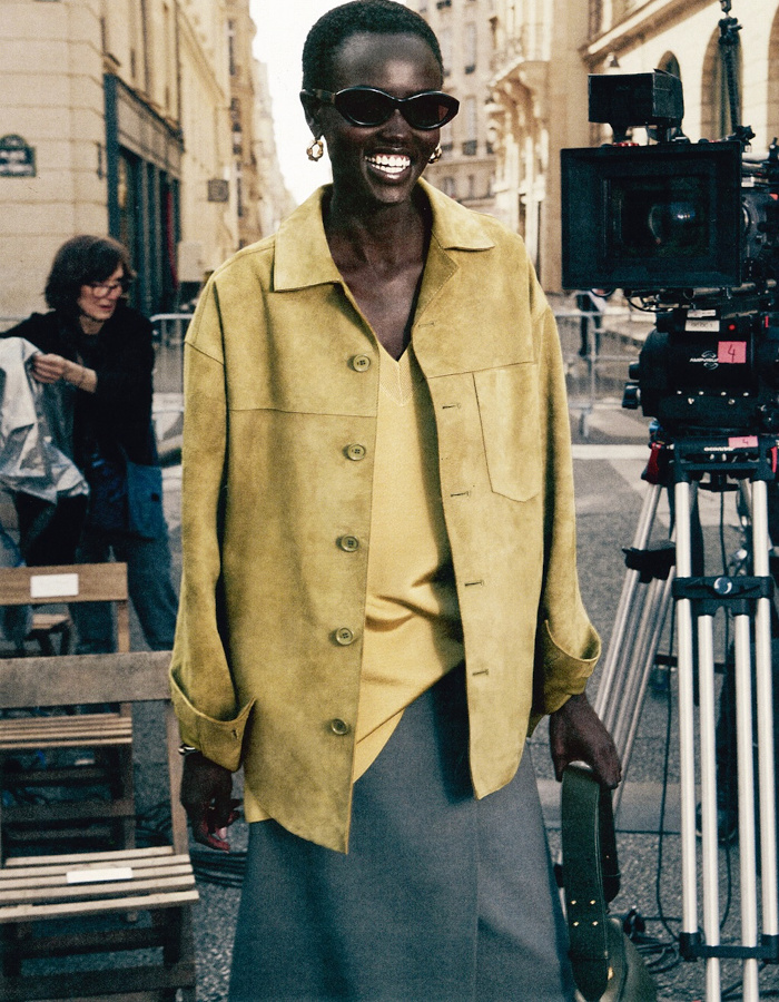 Veste en daim et jupe