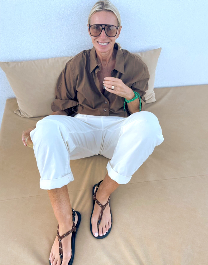 Marron + blanc + touche de vert = le bon mix