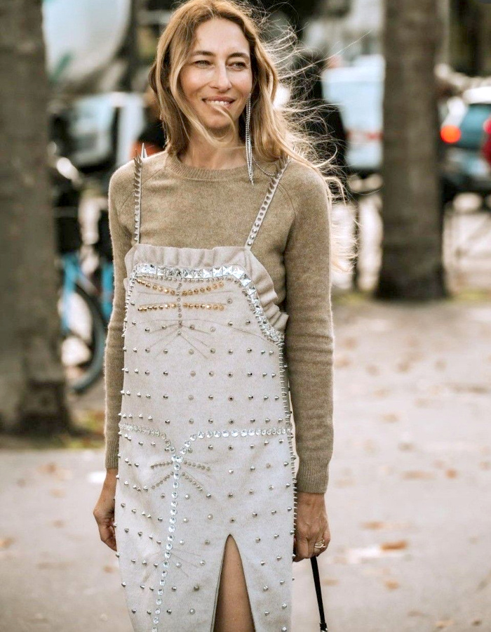 Pull fin + robe de fête