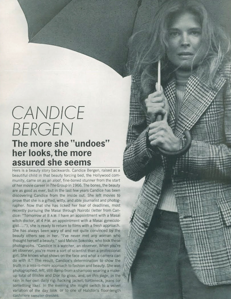 "The more she "undoes" her looks, the more assured she seems"